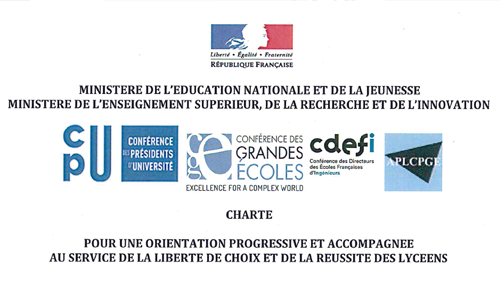 Charte pour une orientation progressive et accompagnée au service de la liberté de choix et de la réussite des lycéens