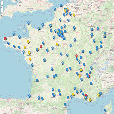 Carte interactive des CPGE (Classes Préparatoires aux Grandes Écoles